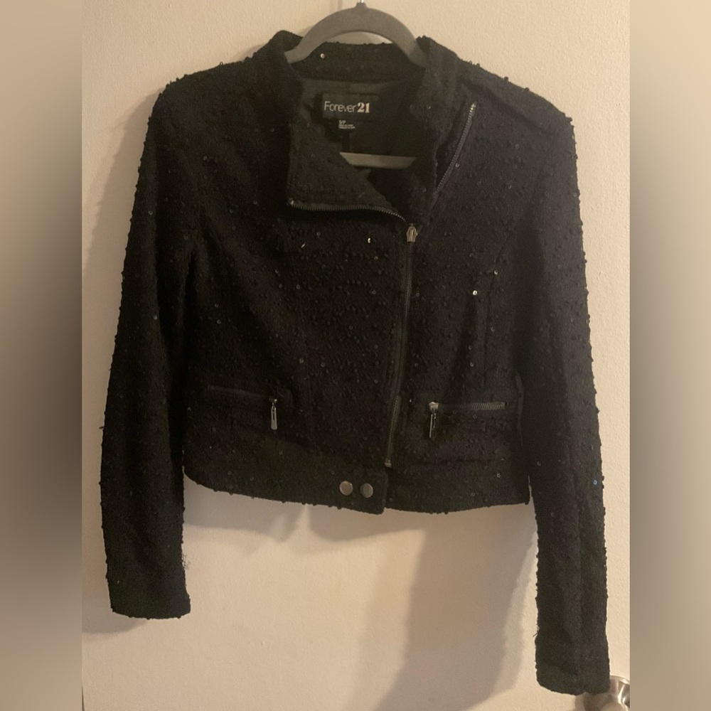 Forever 21 Size Small Moto Zip Jacket! Very Cute!!